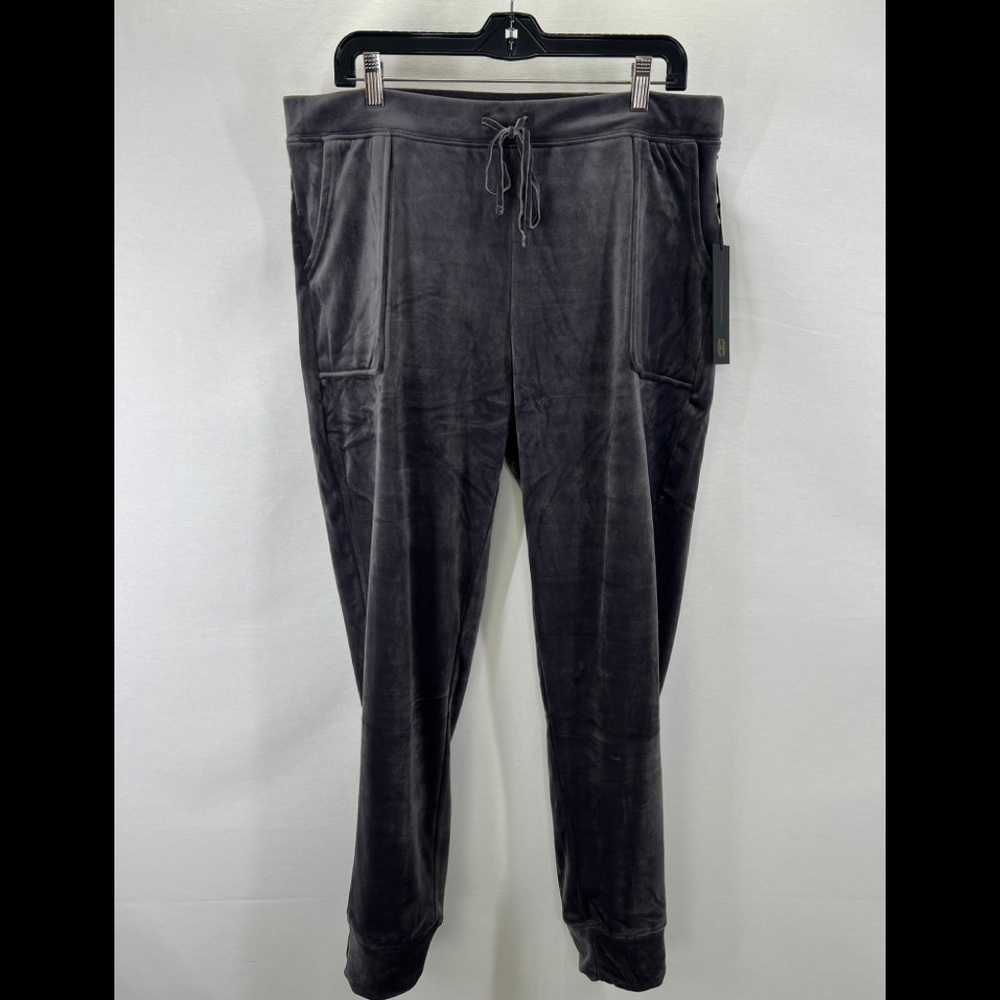 House of Harlow 1960 Nicole Richie‎ Velour Pants Joggers Gray Size XL NWT
